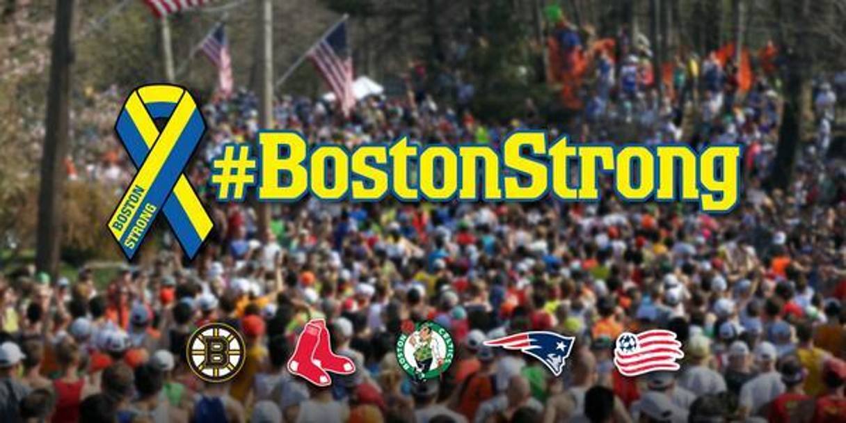 E tutte le cinque squadre professionistiche della citt, oggi hanno twittato con l&#39;unico hashtag #BostonStrong
